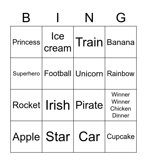 Bingo Lingo Bingo Card