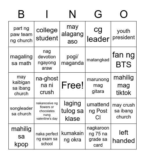 Bingo Card