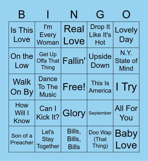 Black History Music Bingo 2 Bingo Card