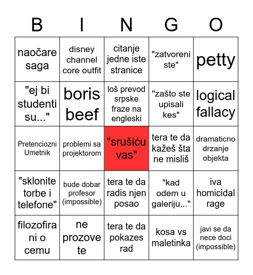 Maletinka Bingo Card