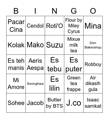 bingo mepet deadline Bingo Card