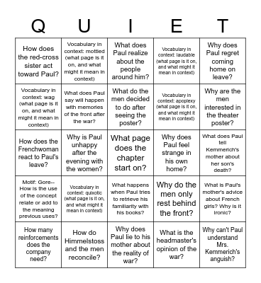 AQOTWF Chapter 7 Bingo Card