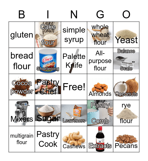 Intro to the Bakeshop: Bingo Card