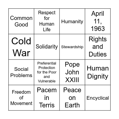 BINGO YERN?! Bingo Card