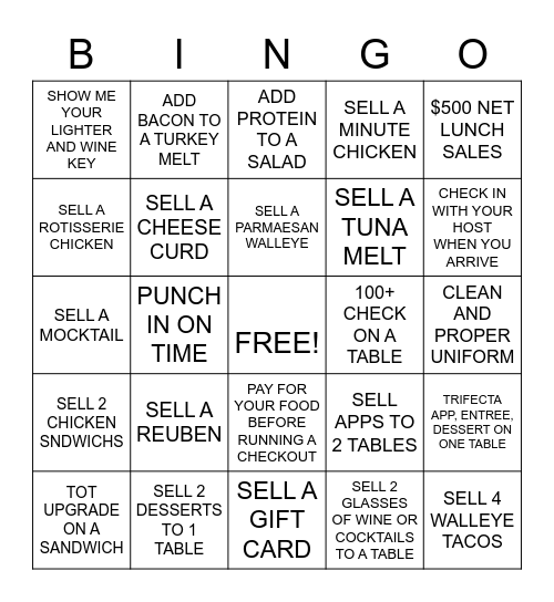 AM BINGO Card