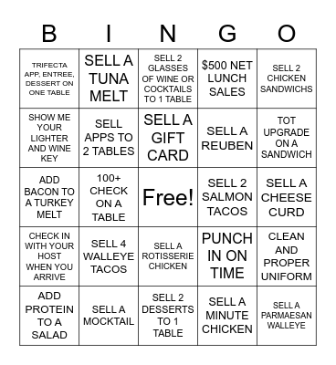 AM BINGO Card