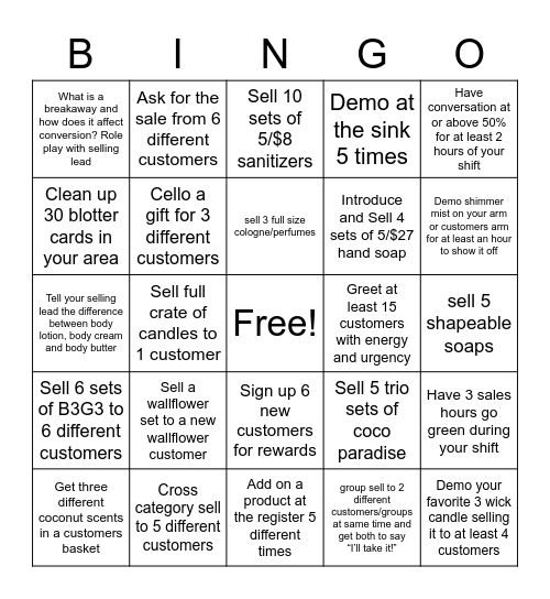 Tropical Paradise Bingo Card