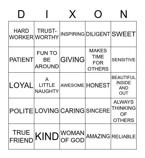 It's Your Birthday Bingo Card