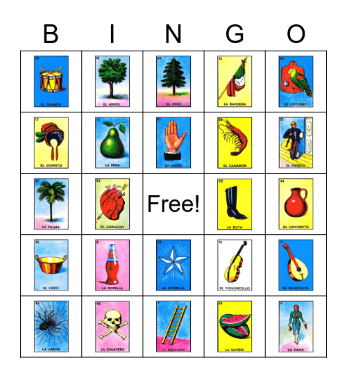 Loteria Mexicana Bingo Card