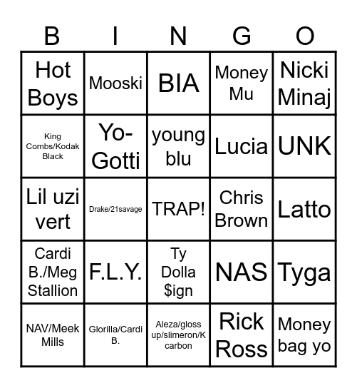 CLUB BANGERS 2 Bingo Card