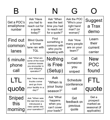 ASK ASK ASK BINGO Card