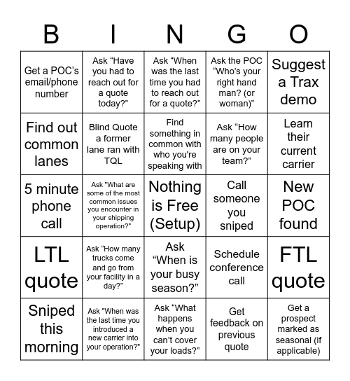 ASK ASK ASK BINGO Card