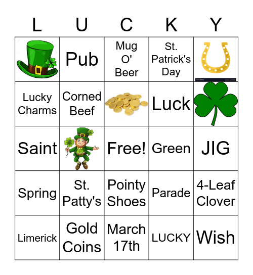 Bring'n the Luck to RAU Bingo Card