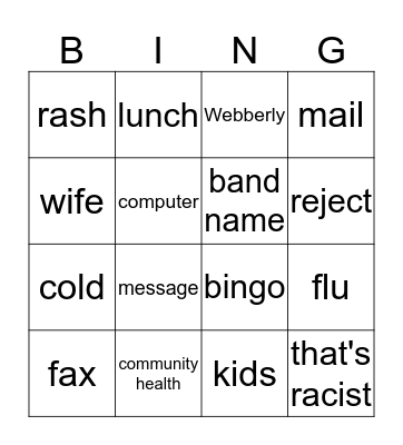 Lightning round v 1.3 Bingo Card