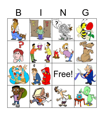 Simpe Past Irregular Verbs Bingo Card