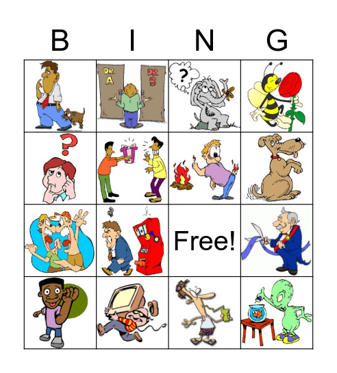Simpe Past Irregular Verbs Bingo Card