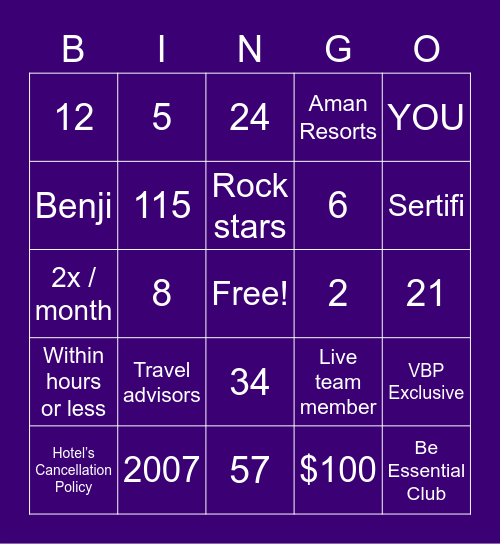 Voyage by Pascale Bingo Card