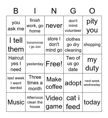 Untitled Bingo Unit 5 Bingo Card