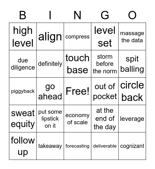 Jingo Bingo Card