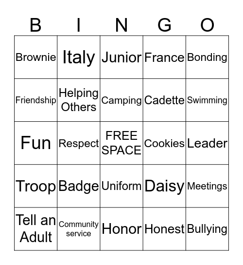 Bingo Card
