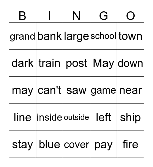 Spelling Practice 14b Bingo Card