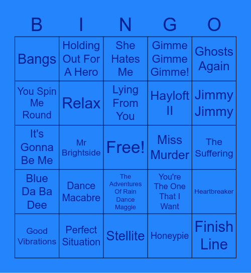 The Return Of Jukebox Bingo! Bingo Card