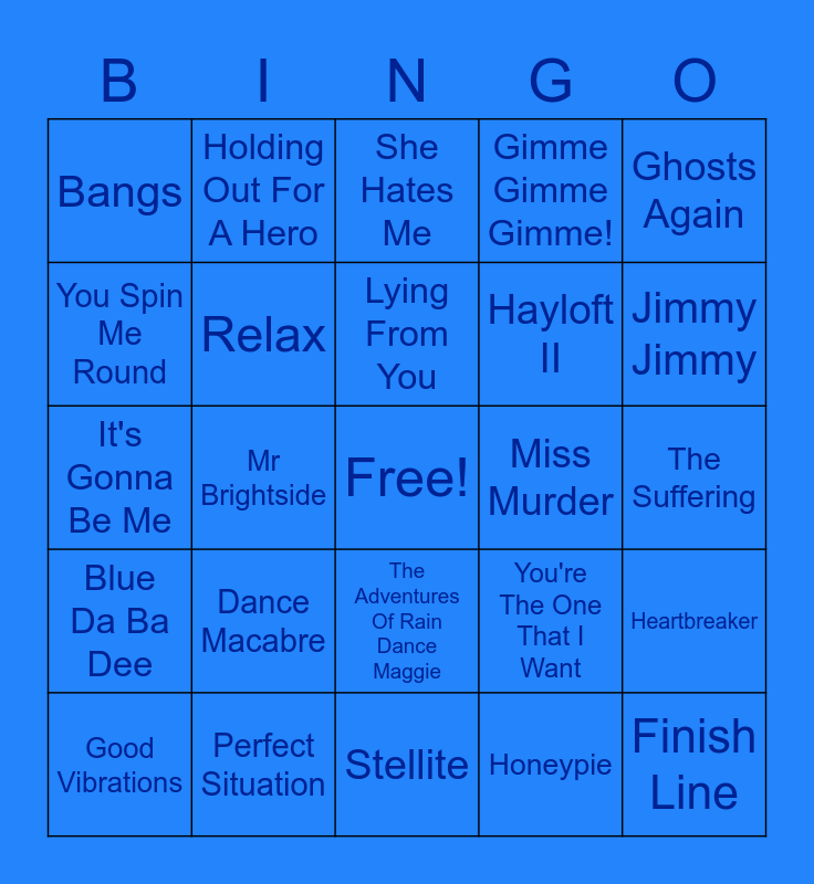The Return Of Jukebox Bingo! Bingo Card