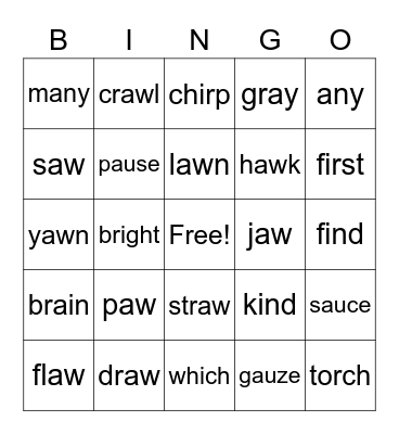 OG BINGO #55 (aw) Bingo Card