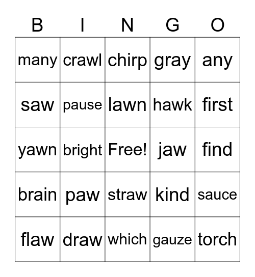 OG BINGO #55 (aw) Bingo Card