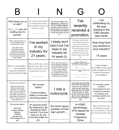 Newmarkable Icebreaker Bingo Card