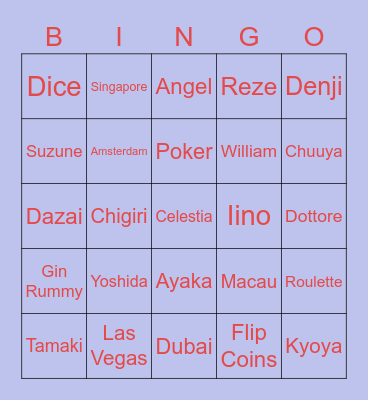 ANGELD13XX Bingo Card