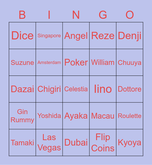 ANGELD13XX Bingo Card