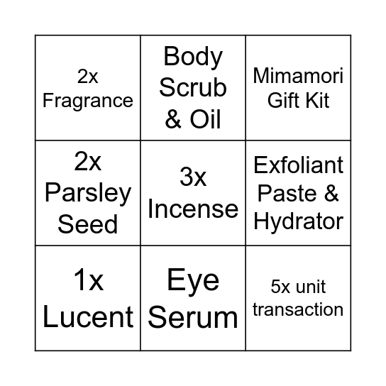 Aesop Bingo! Bingo Card