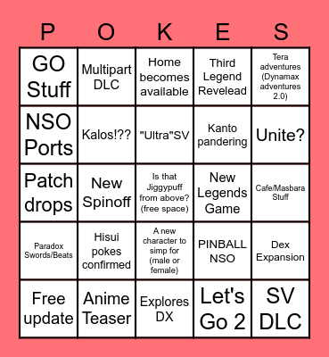 Pokemon Presents 2-27-2023 Bingo Card
