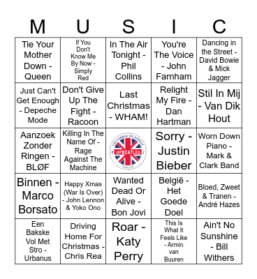 112 Bingo Card