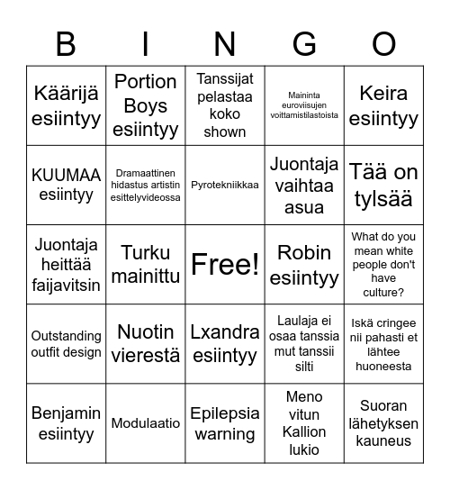 UMK BINGO Card