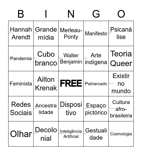 CURADORIA Bingo Card