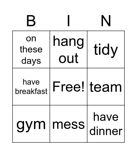 Dug's busy week Bingo Card