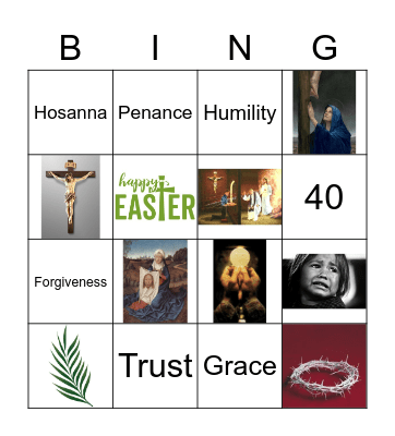 Lenten Bingo Card
