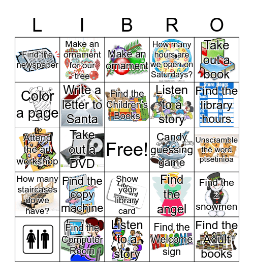 Van Buren Library BINGO Card