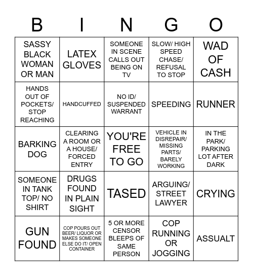 OP LIVE Bingo Card