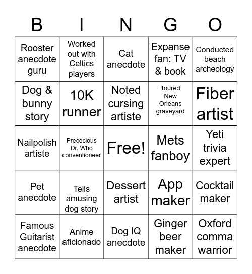 Ronit's Birthday Chicken Bowl Bingo Card