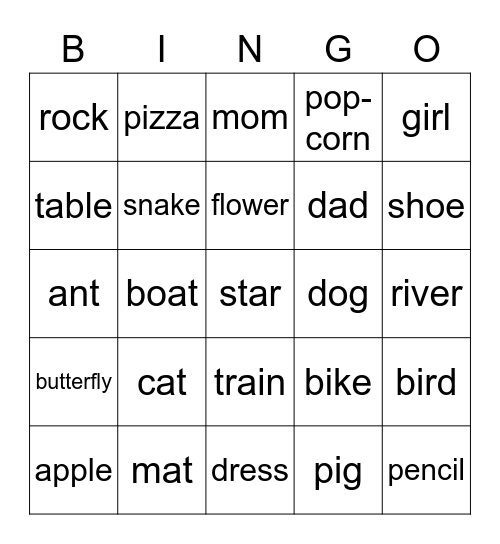 Living and Non-Living things Bingo Card