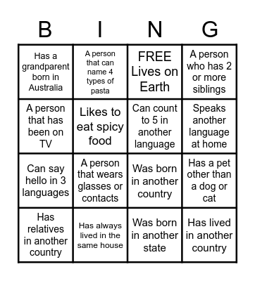 We Celebrate Our Class Diversity! Bingo Card