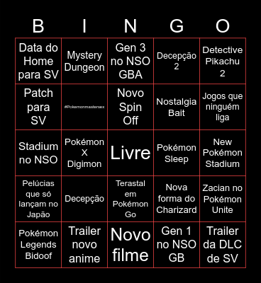 Pokémon Day 27/02/2023 Bingo Card