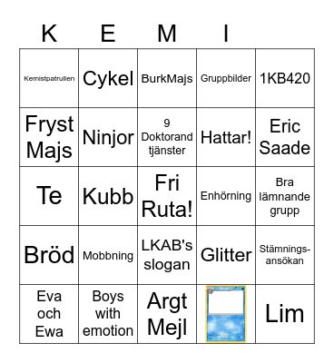 Kemistpatrullen Bingo Card
