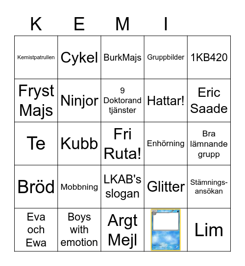 Kemistpatrullen Bingo Card