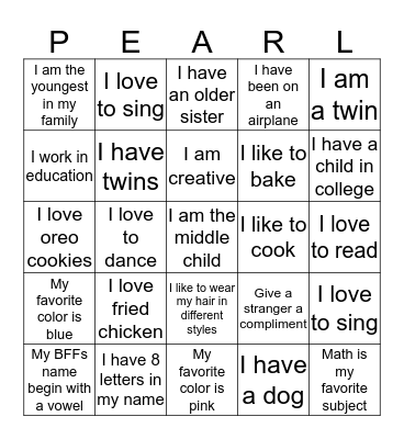 Girls' Day Out! 121215 Bingo Card