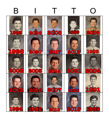 BITTINGER BINGO Card