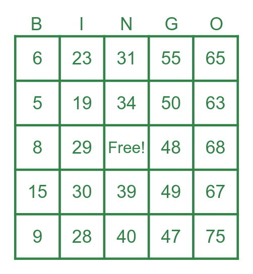 BASIS BATON ROUGE MATERRA Bingo Card